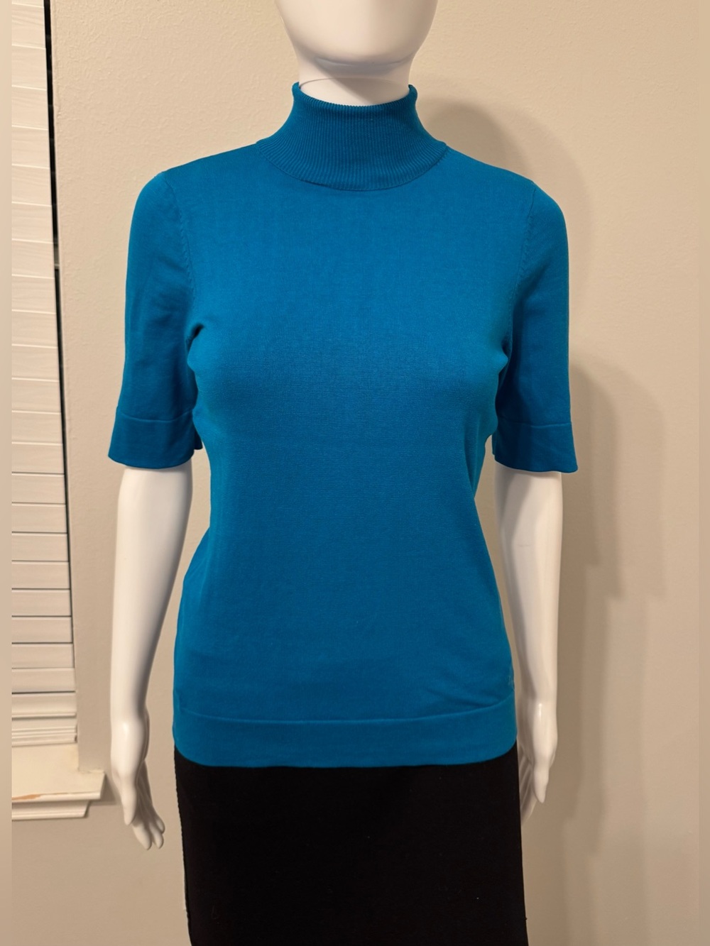 Worthington. Women's Worthington knit turtleneck sweater, size S. Turquoise col